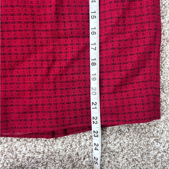 Vintage Rena Rowan Elegant Red Pencil Tweed Skirt Office Formal Retro - Picture 6 of 6